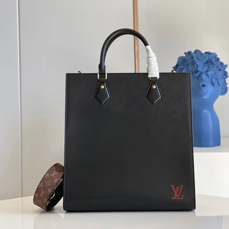 Louis Vuitton SAC PLAT PM Handbag Epi Leather M58658 Black